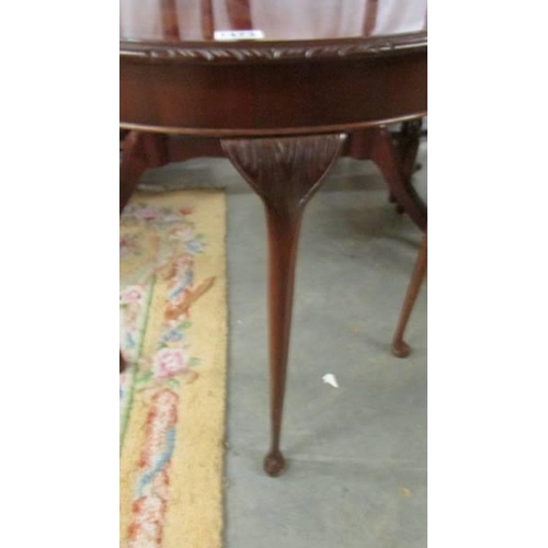 1473 - A mahogany D shaped hall table. COLLECT ONLY.