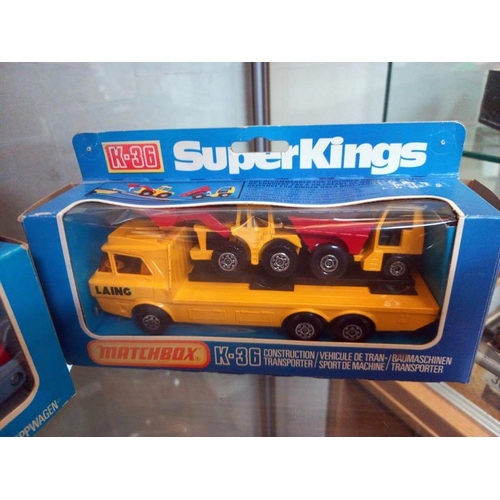 291 - Boxed Matchbox Super Kings K-36 & K-2 & Dinky Coastguard missile launcher