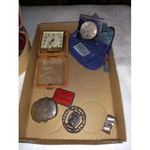 314 - A mixed lot including travel clock & watches etc.