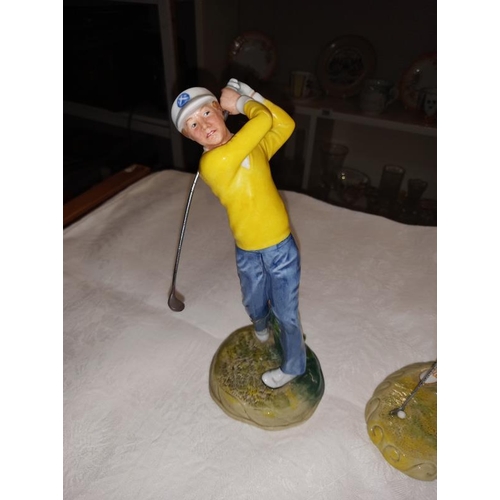 333 - 3 Royal Doulton figures, Teeing off HN3276, Golfer HN2992 & Winning putt HN3279