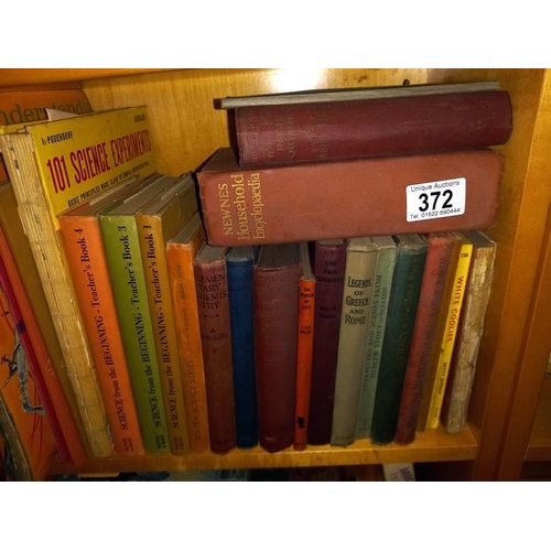 372 - 2 shelves of old books including Pilgrims progress etc