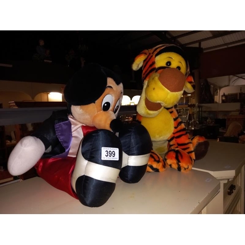 399 - A large Disney Tigger and Mickey Mouse