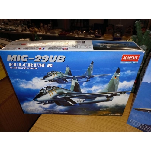 418 - 3 boxed academy 1/48 scale aircraft kits mig29 No,2119 , 2128 , 2116