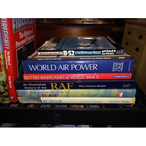 434 - A quantity of reference books on RAF including World air power British warplanes of WW2 etc