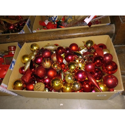 449 - 4 boxes of Christmas decorations