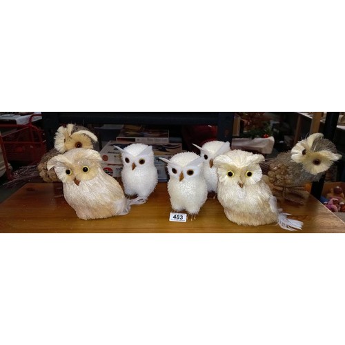 483 - A quantity of Christmas owls, heights between 15cm and 19cm