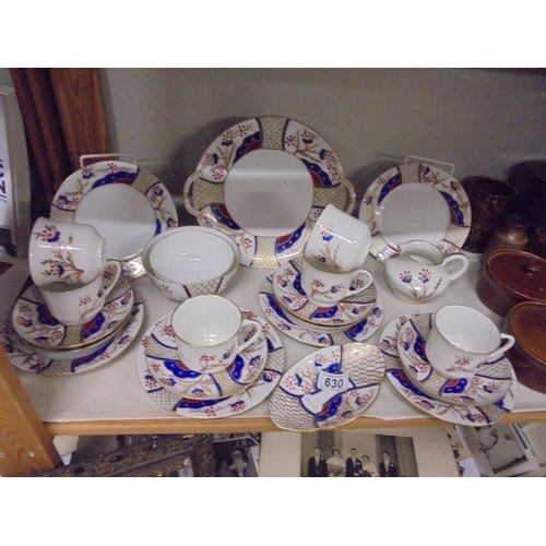 630 - A Bavarian fine china tea set.