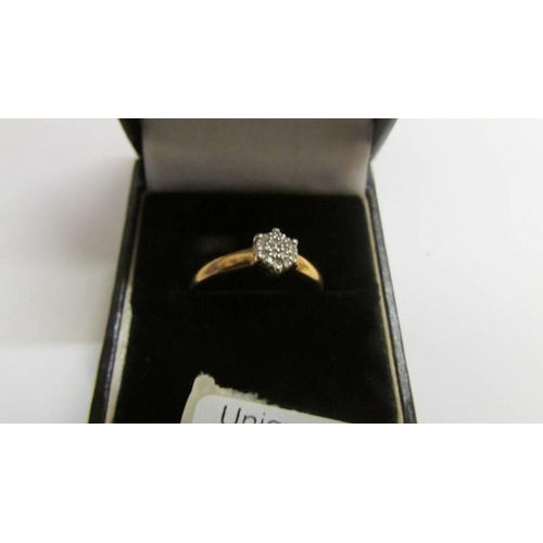 4 - A 9ct gold ring, size R, 2.1 grams.