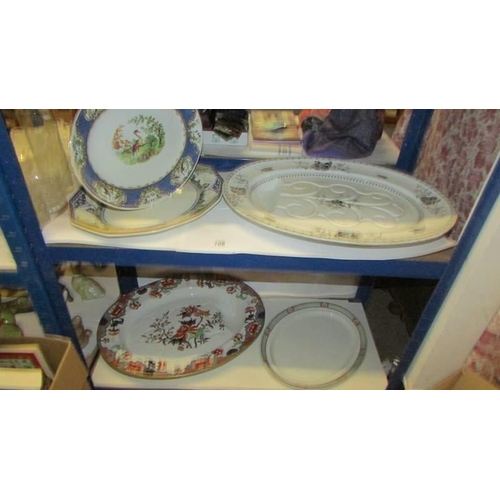 708 - A fabulous Victorian meat platter and four others.