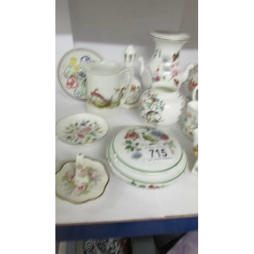 715 - A mixed lot of porcelain including Royal Crown Derby.