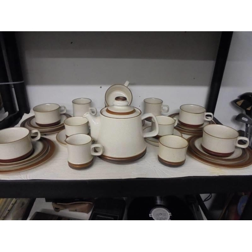 803 - Two shelves of Denby pottery. COLLECT ONLY.