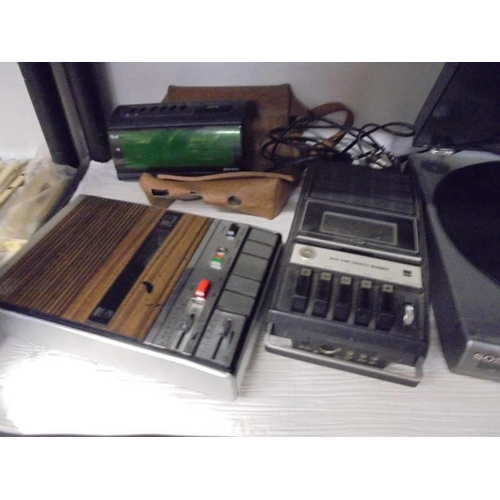 804 - A Sony turntable and two cassette recorders etc.,