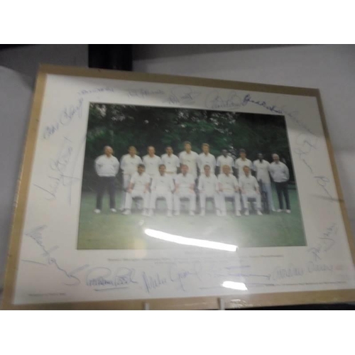 815 - Three England cricket team signed photographs - 1986, 1987 and 1988.