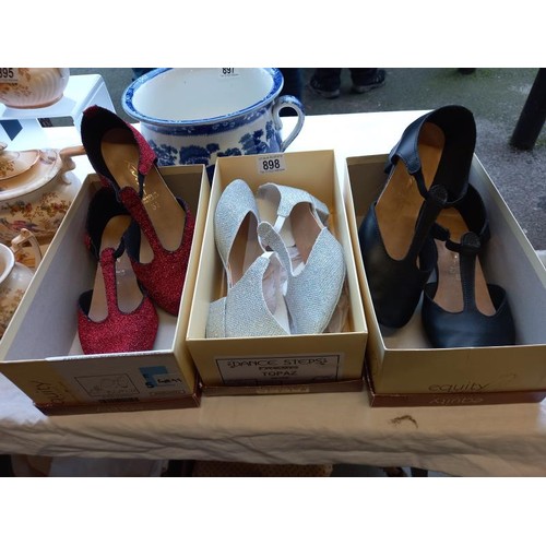 898 - 3 pairs of ladies dancing shoes, all size 5.5