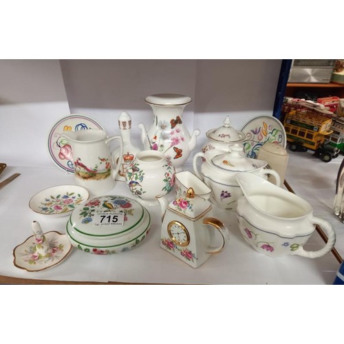 715 - A mixed lot of porcelain including Royal Crown Derby.