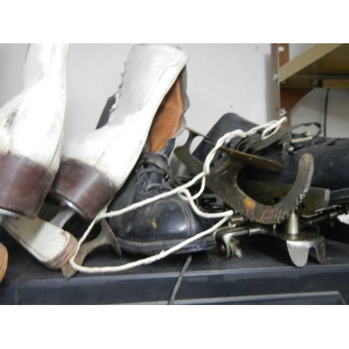 508 - Two pairs of vintage ice skates.