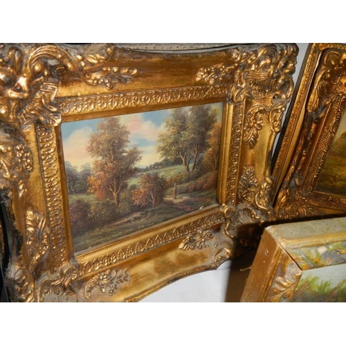 513 - Three gilt framed pictures.