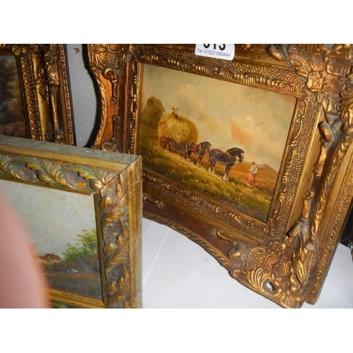 513 - Three gilt framed pictures.