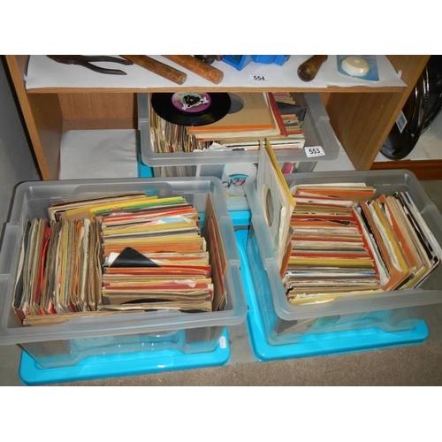 553 - A large lot of 45 rpm records.