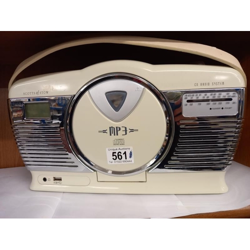 561 - A retro Scotts of Stow MP3/CD/ radio