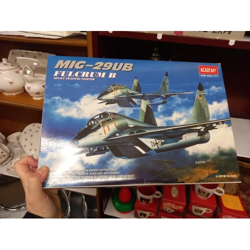 564 - 3 boxed academy 1/48 scale aircraft kits mig29 No,2119 , 2128 , 2116