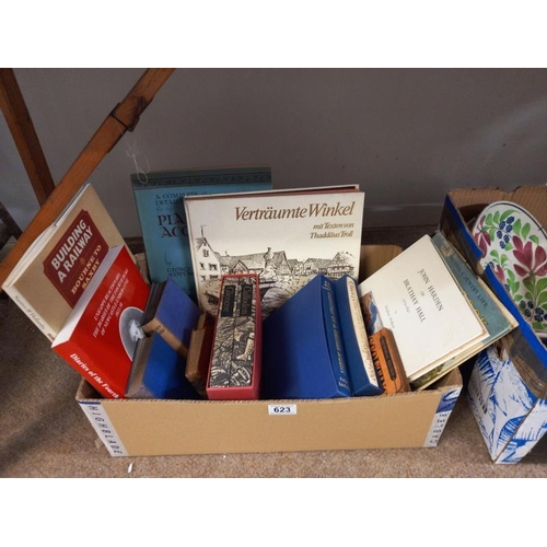 623 - A mixed lot of books including Folio Society, Scotland Reactor & Scouting for boys etc.