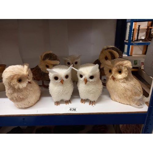 636 - A quantity of owls