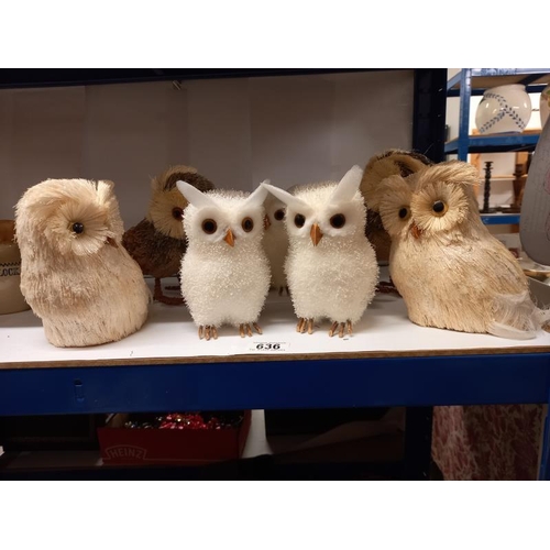 636 - A quantity of owls