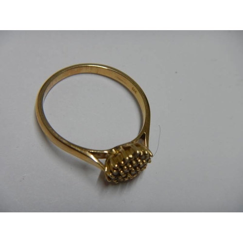 2 - A 9ct gold ring, size R, 2.6 grams.