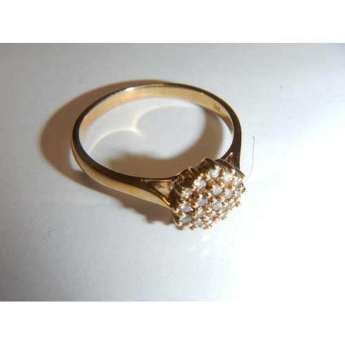 2 - A 9ct gold ring, size R, 2.6 grams.