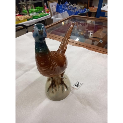 656 - A Royal Dux hand painted pheasant, 10