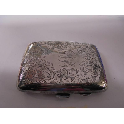 74 - A silver cigarette case, 45 grams.