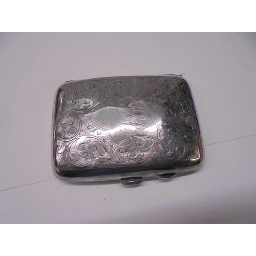 74 - A silver cigarette case, 45 grams.