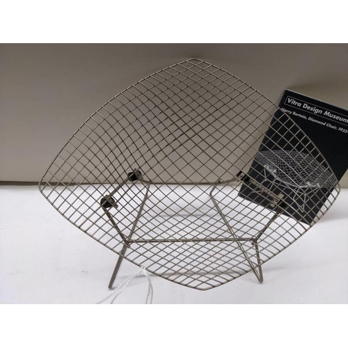 262 - A Vitra Design Museum 1/6 scale Harry Bertoia diamond chair.