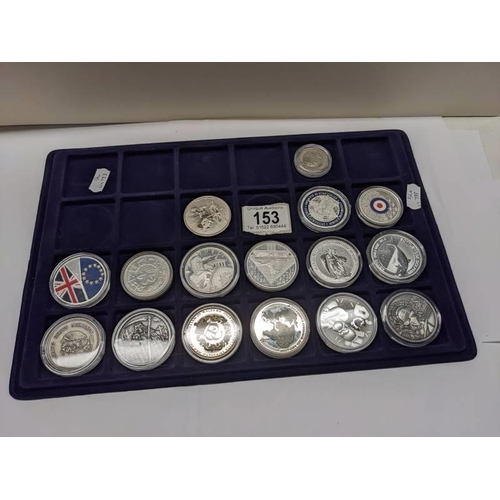 153 - A quantity of mainly silver coins.