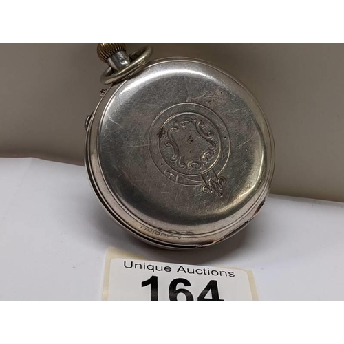 164 - A 19th century William Williams 1/16 second stopwatch, serial No. 1940 in Chester 1890 silver case.