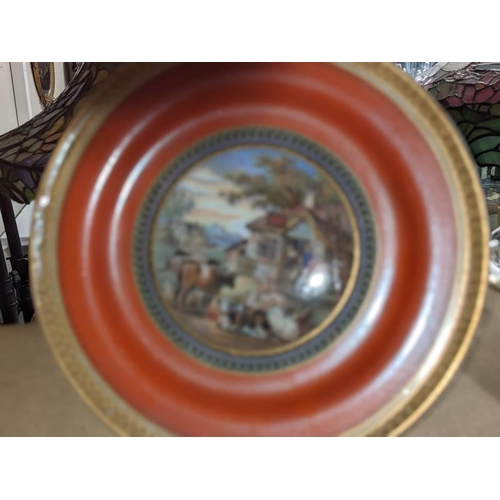 279 - Four Victorian Pratt ware plates.