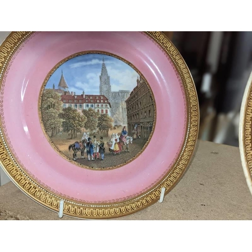 279 - Four Victorian Pratt ware plates.