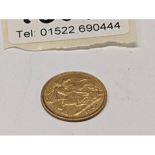 100H - A Victorian 1900 half sovereign.