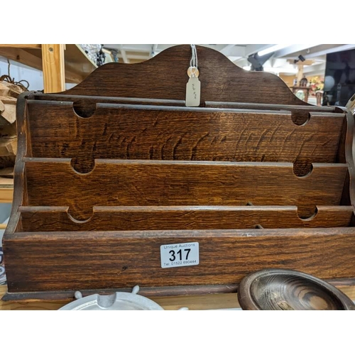 317 - 3 marine collectables being oak Cunard desk tidy, treen bowl from SS Gt Britain and white metal asht... 