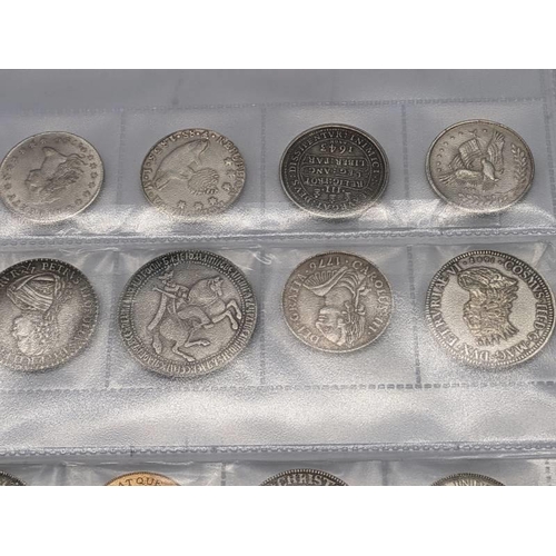 188 - A varied collection of restrike 17th century onwards coins including copy sovereigns.