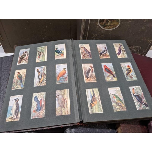 194 - A good selection of cigarette cards in albums.