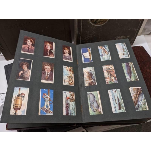 194 - A good selection of cigarette cards in albums.