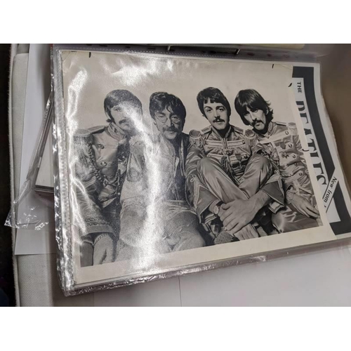 195 - A folder of The Beatles press photos, press releases and newspaper stories.