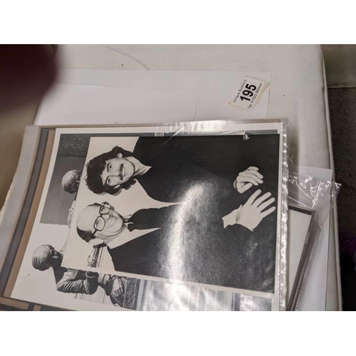 195 - A folder of The Beatles press photos, press releases and newspaper stories.