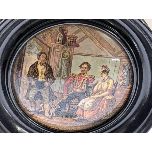 198 - A Victorian framed pot lid entitled The Rival.