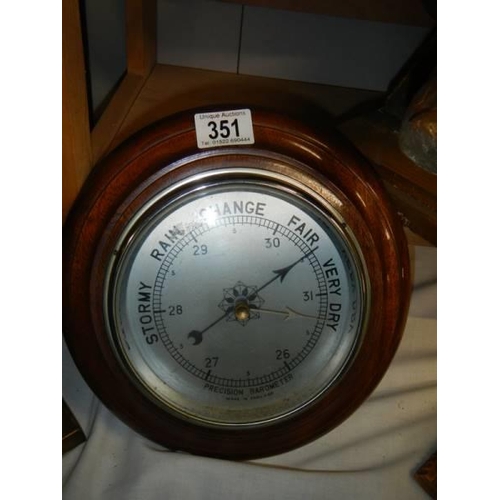 351 - An aneroid barometer.