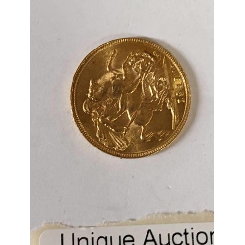 180B - A George V 1911 gold sovereign.