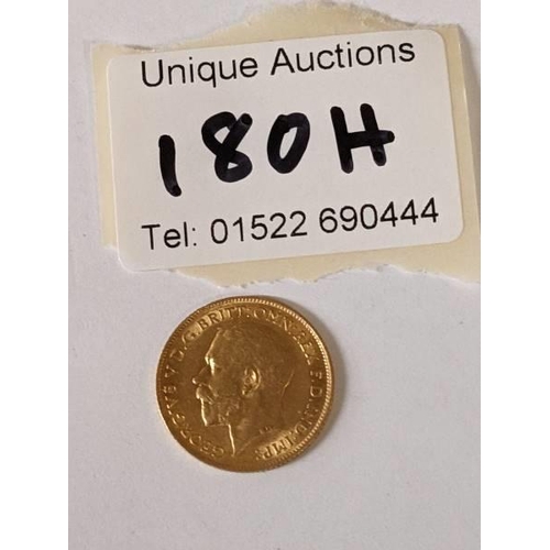 180H - An Edward VII 1913 half sovereign.