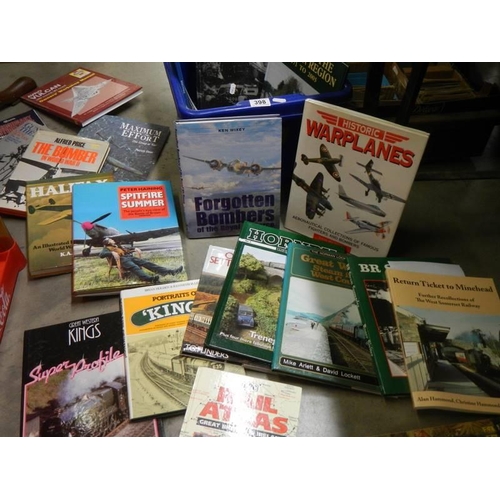 398 - A box of Railway and aircraft related books.